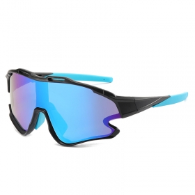 Черно-синие спортивные очки с антибликовыми линзами  