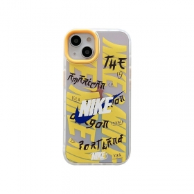 От NIKE желтый чехол для телефонов iPhone с множеством брендовых лого