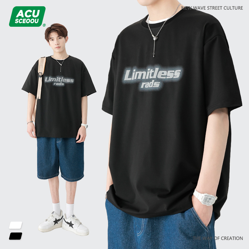 С надписью "Limitleds rads" черная эффектная футболка ACUS