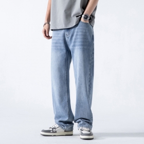 Повседневные джинсы Locketomy синие широкого кроя с карманами