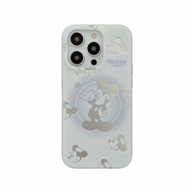 Качественный белый чехол для телефонов iPhone с принтом Микки Мауса