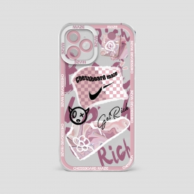 Защитный розовый чехол для телефонов iPhone из пластичного силикона