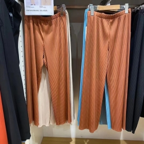 Плиссе коричневые штаны Street Classic Clothes в японском стиле
