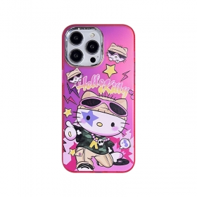 Стильный розовый чехол для телефонов iPhone с рисунком Hello Kitty