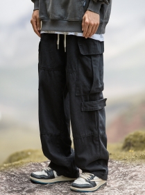 Cityboy стильные штаны на резинке в черном цвете с карманами