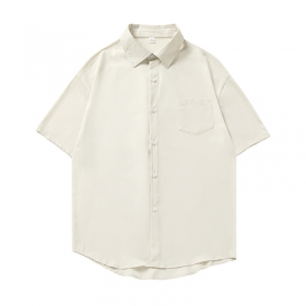 Рубашка с воротником стойка на пуговицах Cityboy белого цвета