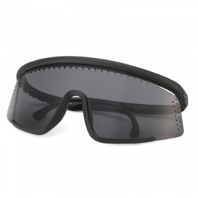 Спортивные очки с узкой дужкой чёрного цвета, антибликовые 