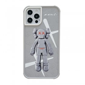 Трендовый серый чехол для телефонов iPhone с принтом куклы от KAWS