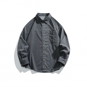 Темно-серая рубашка от бренда ACUS с удобной посадкой модель