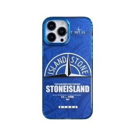 Синий с логотипом бренда STONE ISLAND чехол для телефонов iPhone