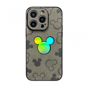 Защитный серый чехол для телефонов iPhone с принтами Микки Мауса