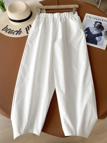 Свободные белые штаны Street Classic Clothes эластичные комфортные
