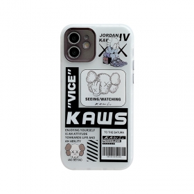 С брендовыми надписями белый чехол KAWS для телефонов iPhone защитный