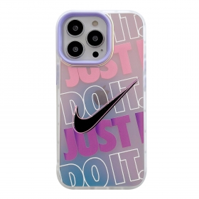 Чехол для телефонов iPhone в фиолетовых тонах от бренда NIKE защитный