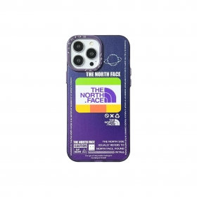 С принтом бренда TNF чехол для телефонов iPhone фиолетовый защитный