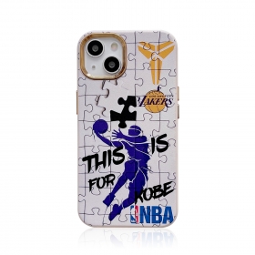 "Пазлы" белый чехол для телефонов iPhone с принтом баскетболиста