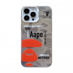 С красным принтом серый чехол для телефонов iPhone прозрачный