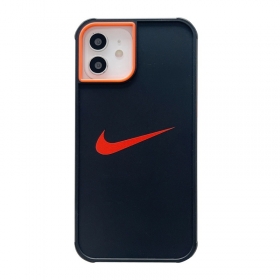 Защитный черный чехол для телефонов iPhone с красным лого NIKE мягкий