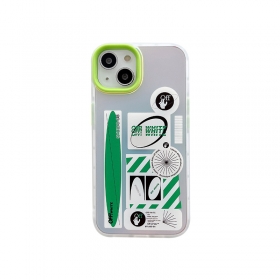 С зеленым принтом лого белый чехол для телефонов iPhone от Off-White
