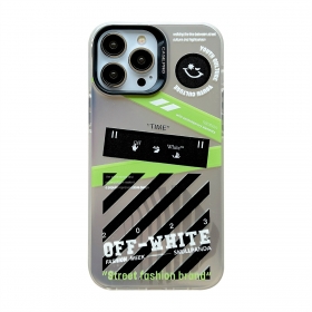 Серый с принтом чехол для телефонов iPhone от бренда OFF WHITE