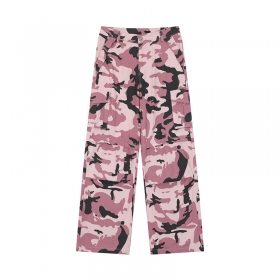 Хлопковые штаны-трасформеры OREETA розовой камуфляжной расцветки