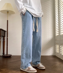 Универсальные голубые джинсы Locketomy из хлопка на резинке
