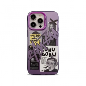 Фиолетовый чехол от бренда OFF-WHITE для телефонов iPhone защитный