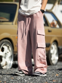 Штаны розового цвета прямого кроя Cityboy с нашитыми карманами