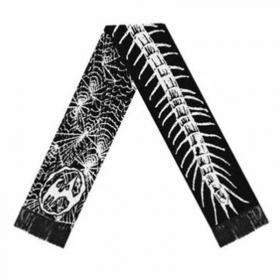 Универсальный шарф с изображением "Многоножка" черный