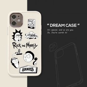 Белый чехол с рисунком "Рик и Морти" DREAM CASE для телефонов iPhone