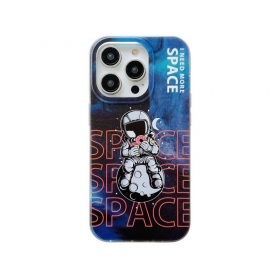 "Космический" чехол для телефонов iPhone синий с принтом астронавта