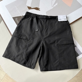 Унисекс черные шорты Street Classic Clothes с накладными карманами