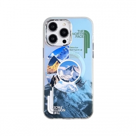 От TNF защитный чехол с видом гор к телефонам iPhone голубой магнитный
