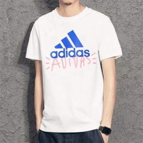 Классическая белая футболка с фирменным принтом Adidas