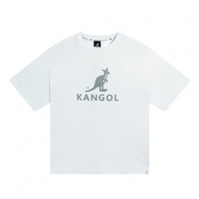 Стильная белая футболка Kangol с логотипом и фирменным принтом