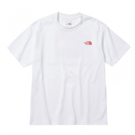Базовая белая футболка The North Face с принтом на спине