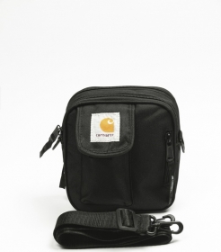 Чёрная спортивная сумка-барсетка с нашитым логотипом Carhartt