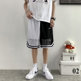 Чёрно-белые сетчатые шорты Nike до колен на резинке 