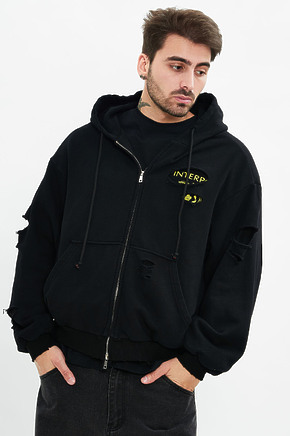 Зип худи Project G/R Learl чёрного цвета двуслойная