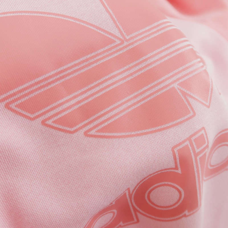 Розовый свитшот с фирменным логотипом Adidas на груди