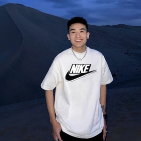 Универсальная Nike белая с коротким рукавом футболка из хлопка