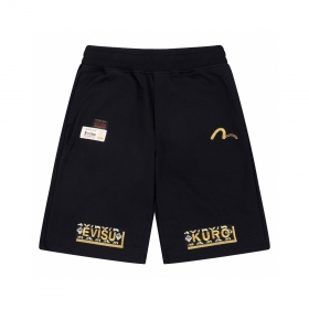 Чёрные спортивные шорты на резинке Evisu с карманами