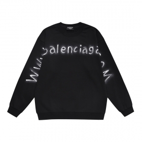 Износостойкий Balenciaga свитшот черного цвета из хлопка