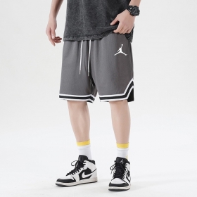 Спортивные баскетбольные серые шорты Jordan с белым шнурком