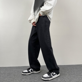 Basic чёрные джинсы прямого кроя со средней посадкой