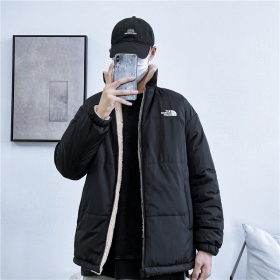 The North Face чёрная двухсторонняя куртка шерпа с карманами