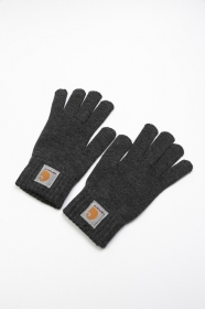 Carhartt удобные тёмно-серые перчатки с мягкой резинкой