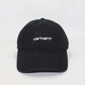 Базовая однотонная чёрного-цвета кепка с логотипом Carhartt