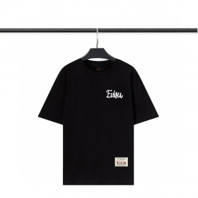 Чёрная футболка универсального кроя от Evisu с круглым вырезом