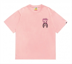 Оригинальная футболка с принтом BAPE в розовом цвете